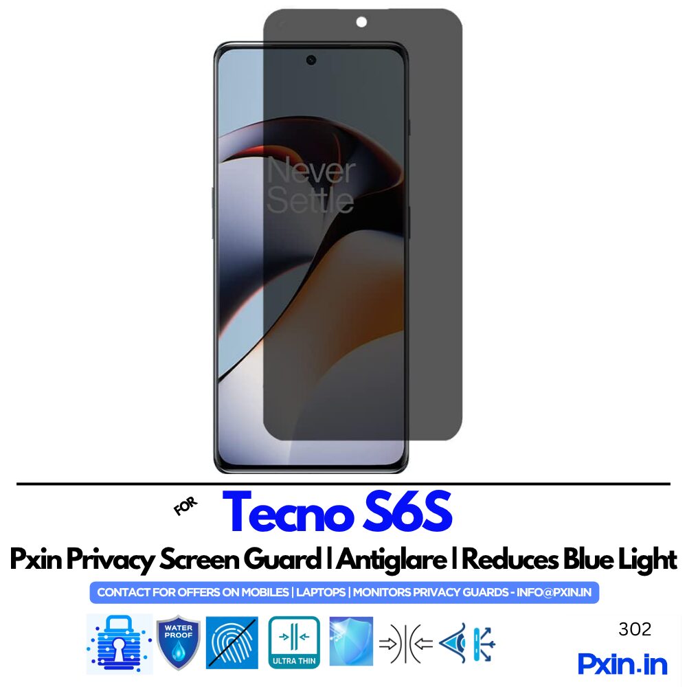 Tecno S6S Privacy screen guard Tecno S6S Privacy screen guard