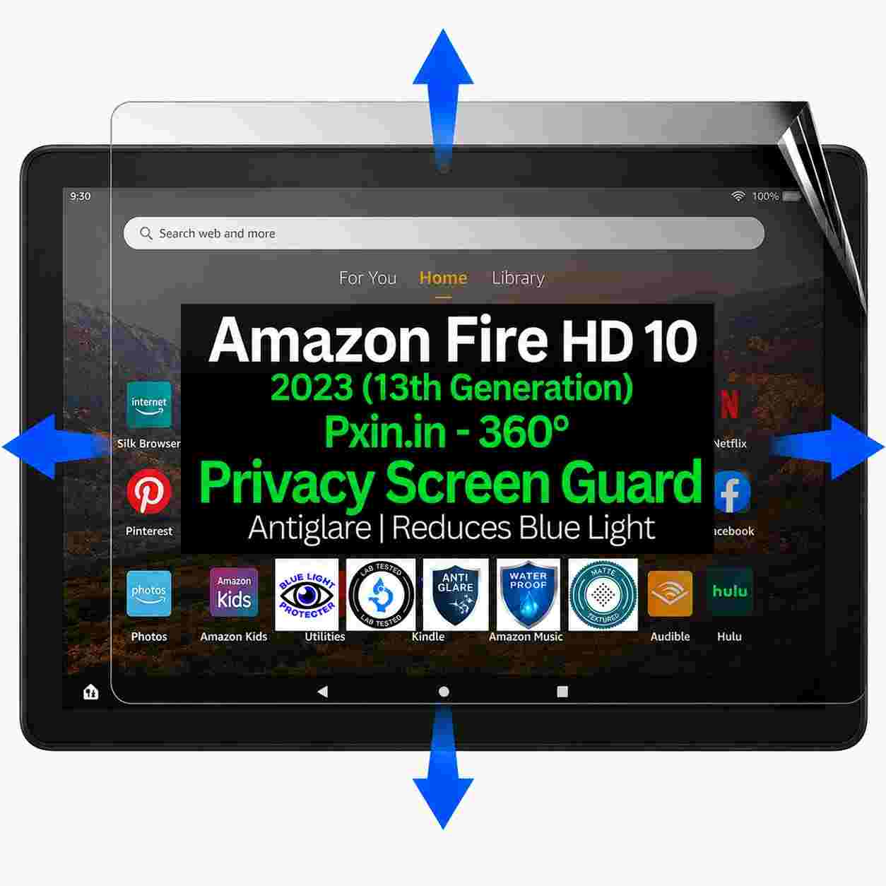 Amazon Fire HD 10 2023 13th Gen privacy screen guard