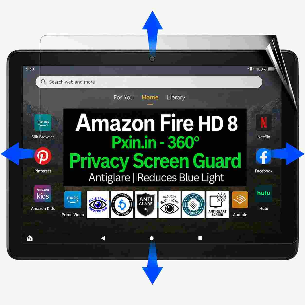 Amazon Fire HD 8 privacy screen guard