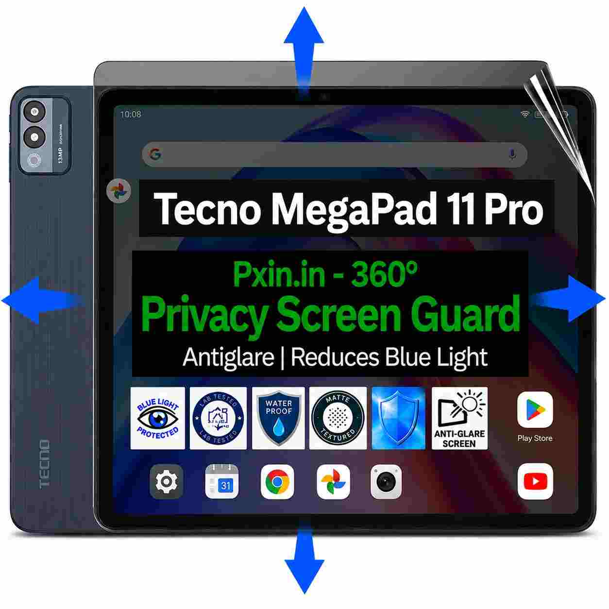 Tecno MegaPad 11 Pro privacy screen guard